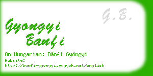 gyongyi banfi business card